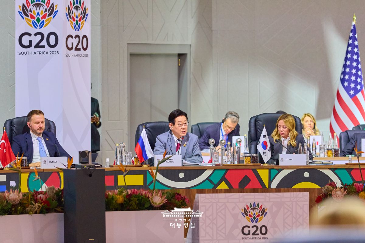 이재명 대통령, G20 정상회의 제1세션 발언